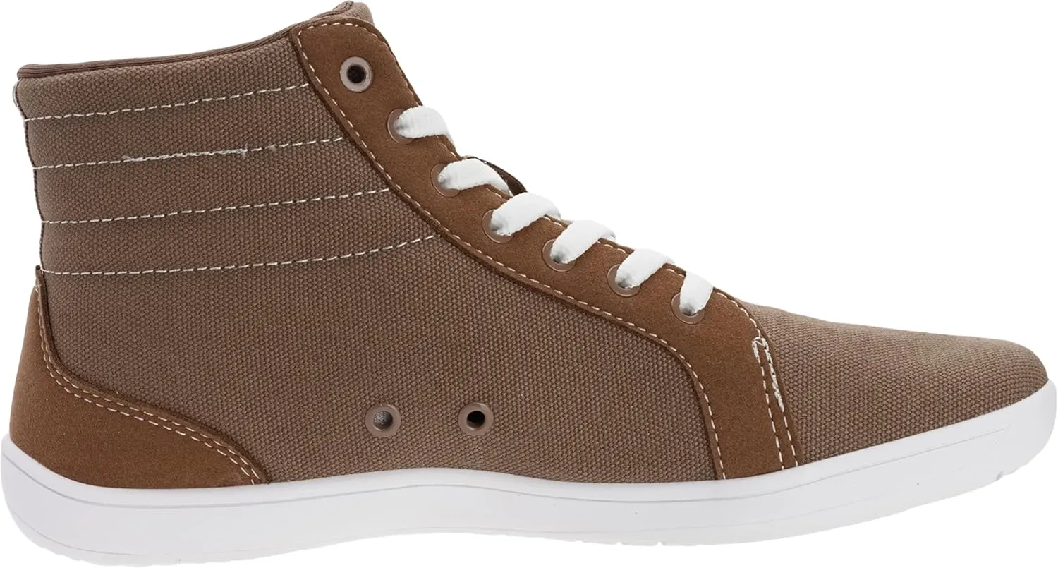 WHITIN Men's Wide Hi-top Minimalist Barefoot Sneakers | Zero Drop Sole | Cushioned Ankle Support