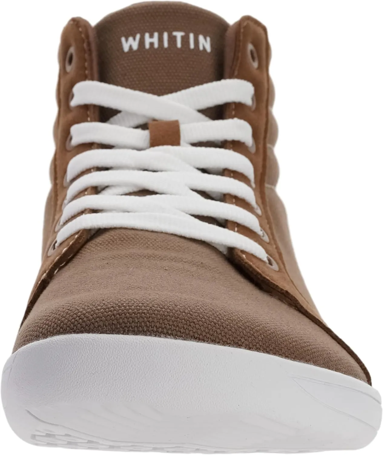 WHITIN Men's Wide Hi-top Minimalist Barefoot Sneakers | Zero Drop Sole | Cushioned Ankle Support