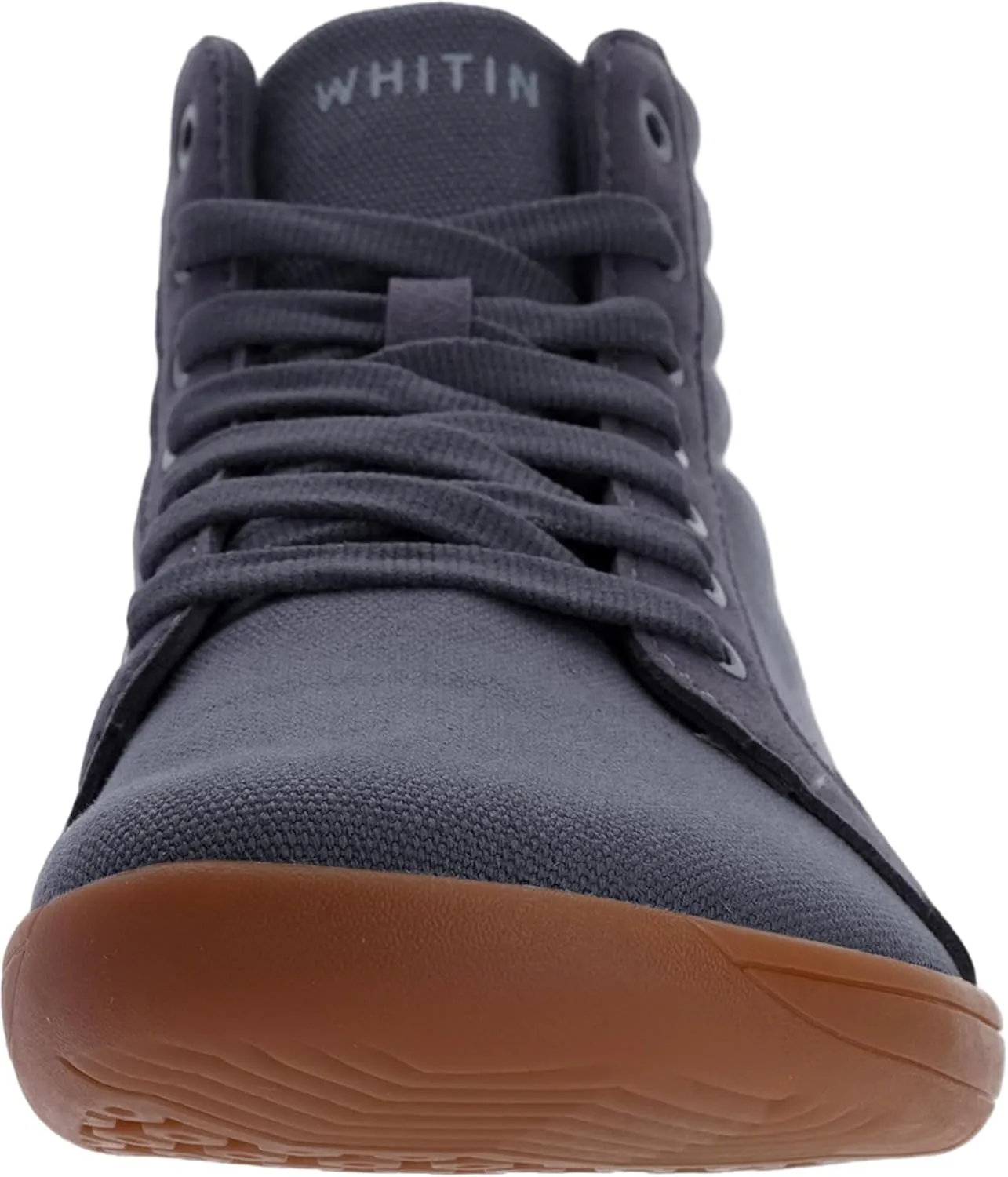 WHITIN Men's Wide Hi-top Minimalist Barefoot Sneakers | Zero Drop Sole | Cushioned Ankle Support