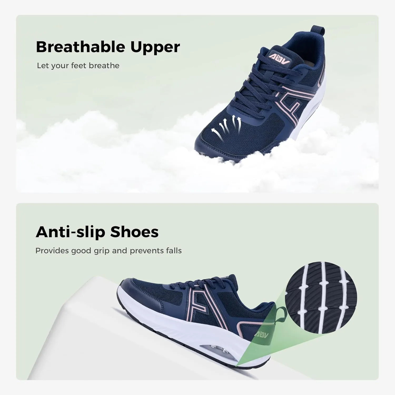 Wide Toe Box Shoes Women with Arch Support Orthotic Plantar Fasciitis Walking Shoes Air Tennis Sneakers