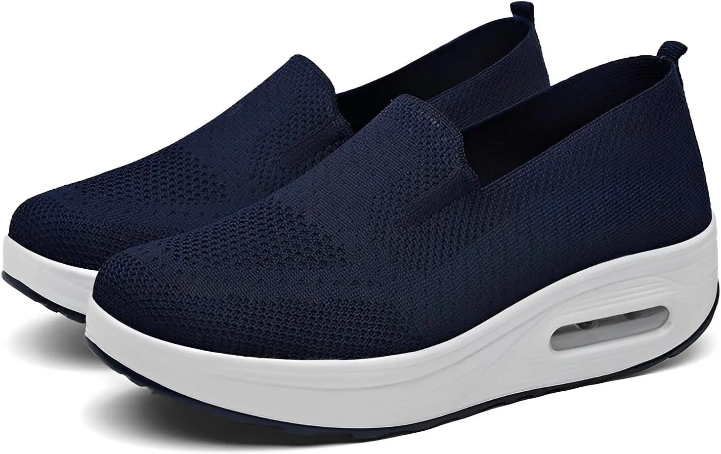 Women Orthopedic Sneakers Mesh Platform Wedge Sneakers Slip On Breathable Lightweight Fashion Sneakers Loafers Walking Shoes