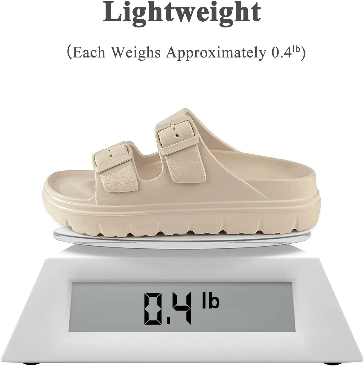 Women Platform Sandals with Arch Support, Adjusetable Buckles Chunky Eva Slides for Woman, Comfortable Lightweight Summer Sandal for Beach,Walking,Sandalias de Plataforma Para Mujer