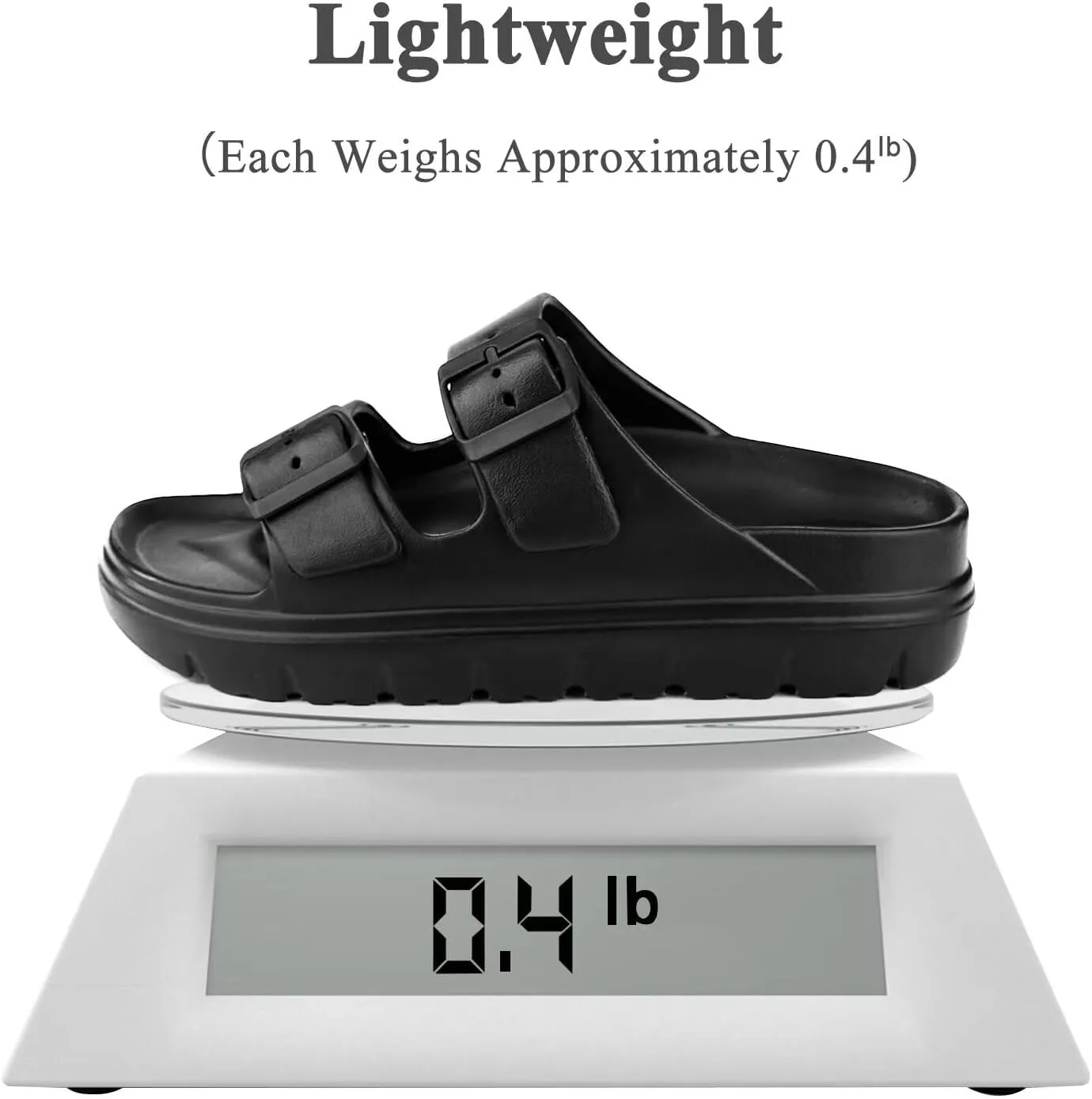 Women Platform Sandals with Arch Support, Adjusetable Buckles Chunky Eva Slides for Woman, Comfortable Lightweight Summer Sandal for Beach,Walking,Sandalias de Plataforma Para Mujer