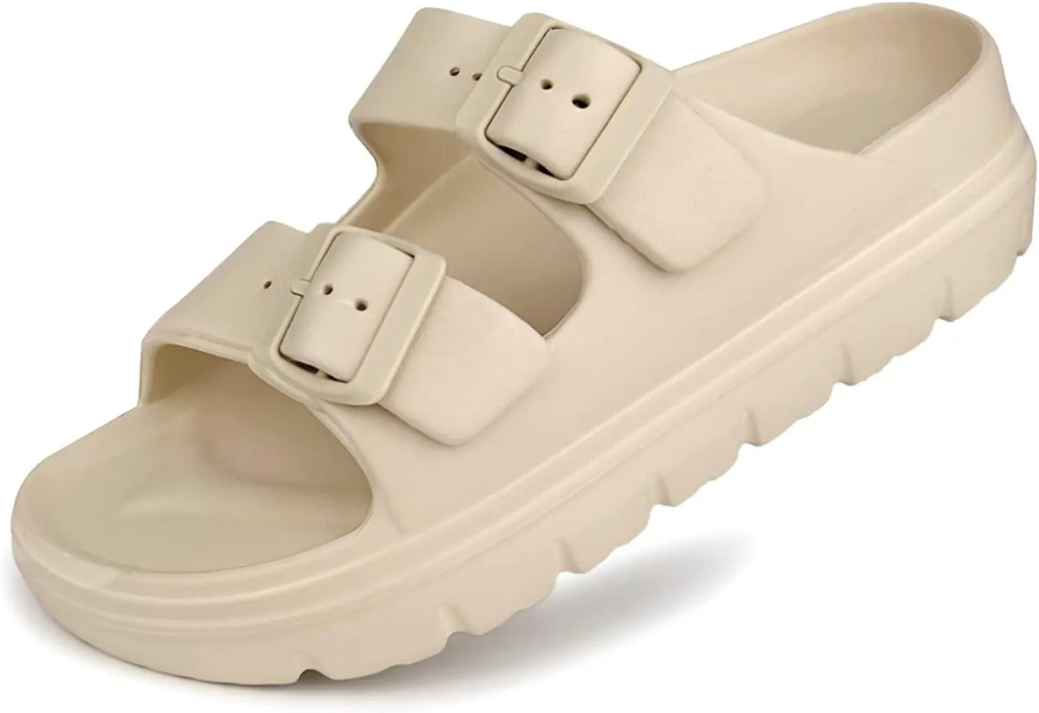 Women Platform Sandals with Arch Support, Adjusetable Buckles Chunky Eva Slides for Woman, Comfortable Lightweight Summer Sandal for Beach,Walking,Sandalias de Plataforma Para Mujer