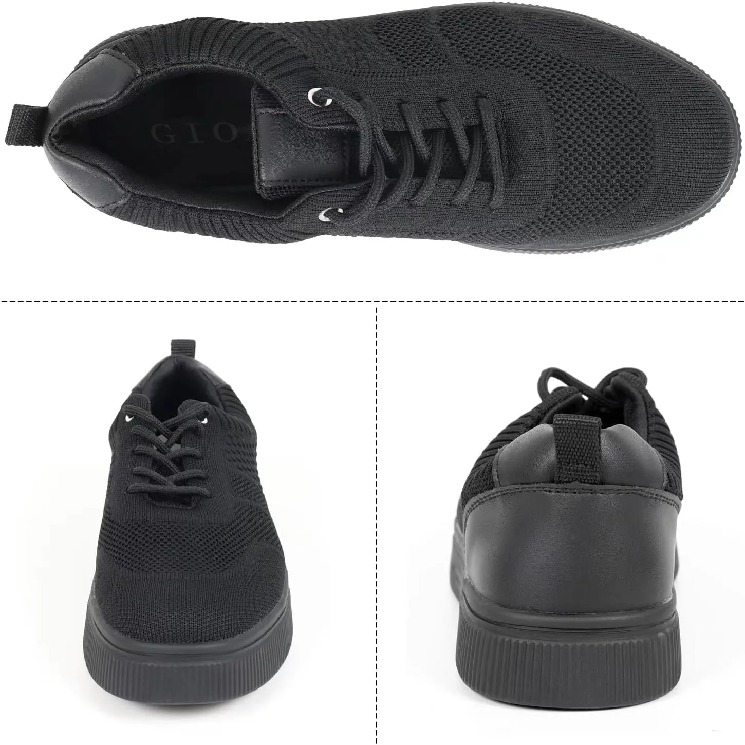 Women Platform Walking Sneakers Lace-up with Breathable Mesh Memory Foam Skate, for Work Running Fashion Casual Sneakers