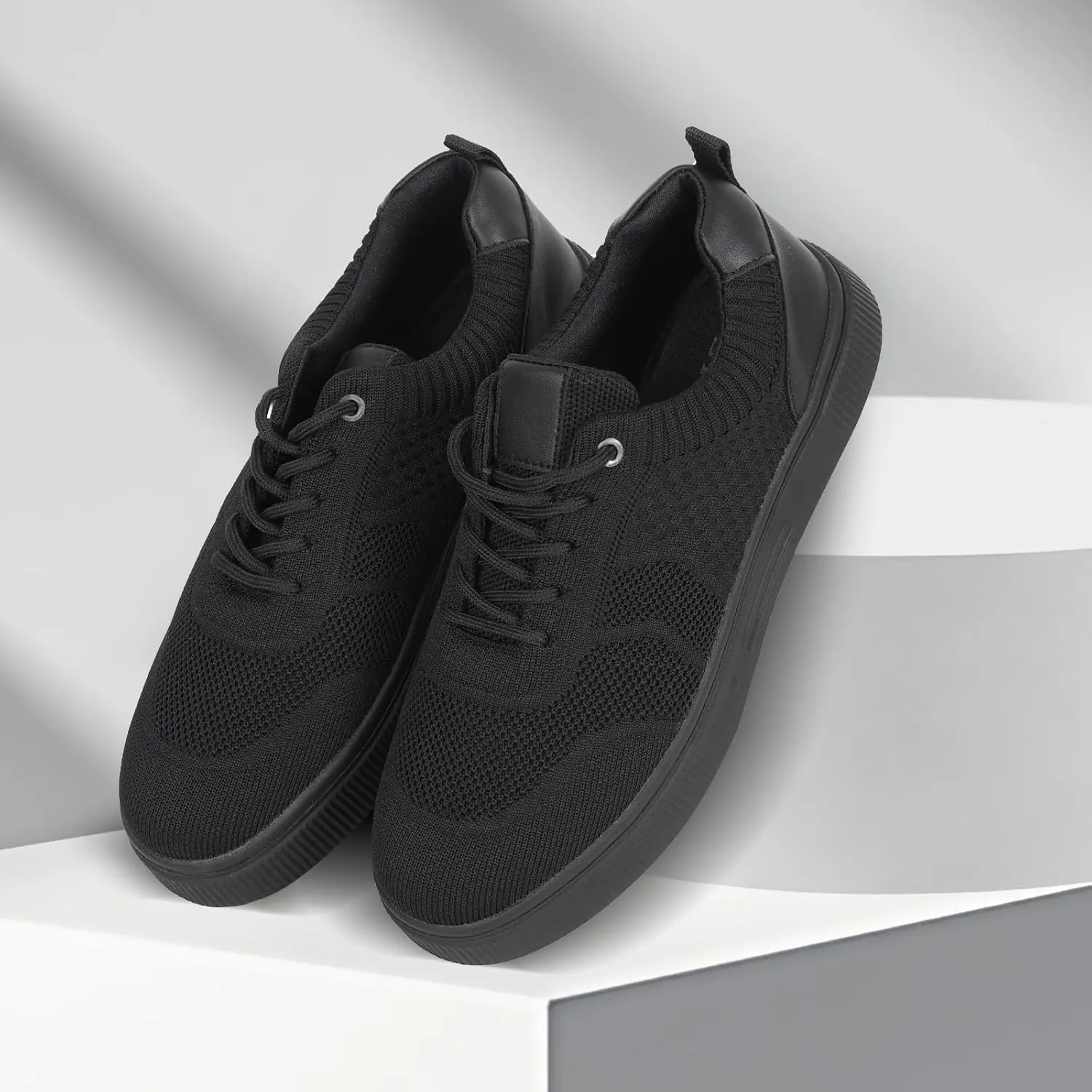 Women Platform Walking Sneakers Lace-up with Breathable Mesh Memory Foam Skate, for Work Running Fashion Casual Sneakers