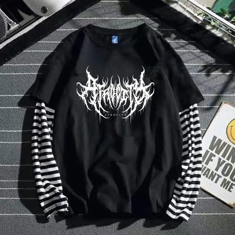 Women Y2K Graphie Crop Tops Fairy Grunge Long Sleeves T Shirt Aesthetic Gothic Slim Fit Blouse Fairycore Streetwear