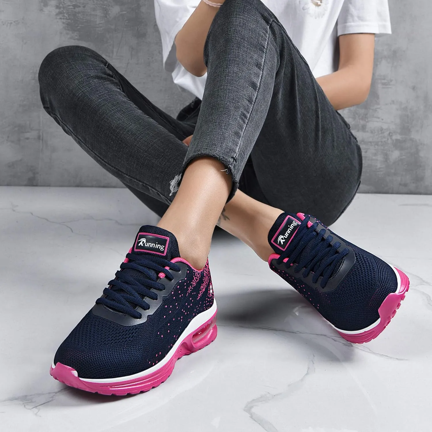 Women's Air Athletic Tennis Running Sneakers Lightweight Sport Gym Jogging Breathable Fashion Walking Shoes(US 5.5-10)
