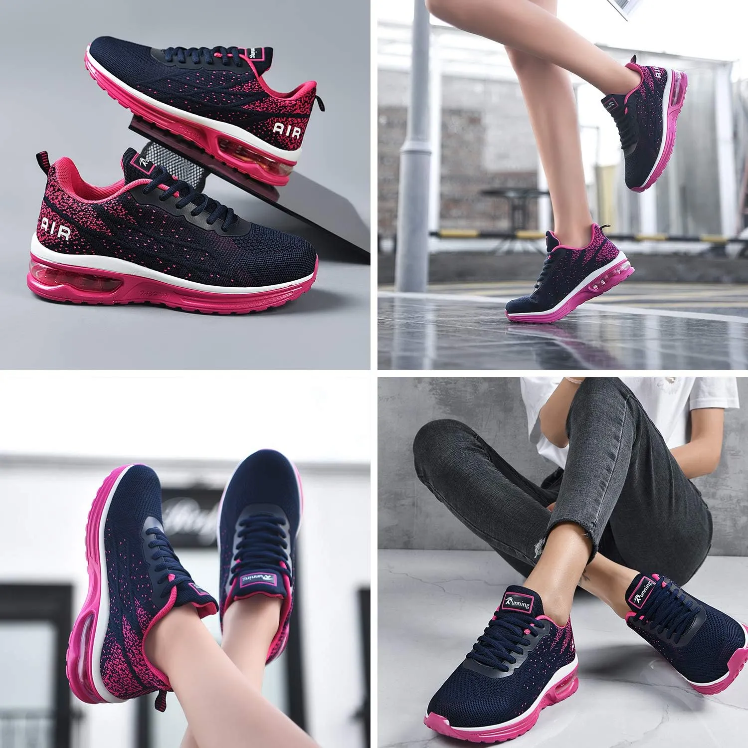 Women's Air Athletic Tennis Running Sneakers Lightweight Sport Gym Jogging Breathable Fashion Walking Shoes(US 5.5-10)