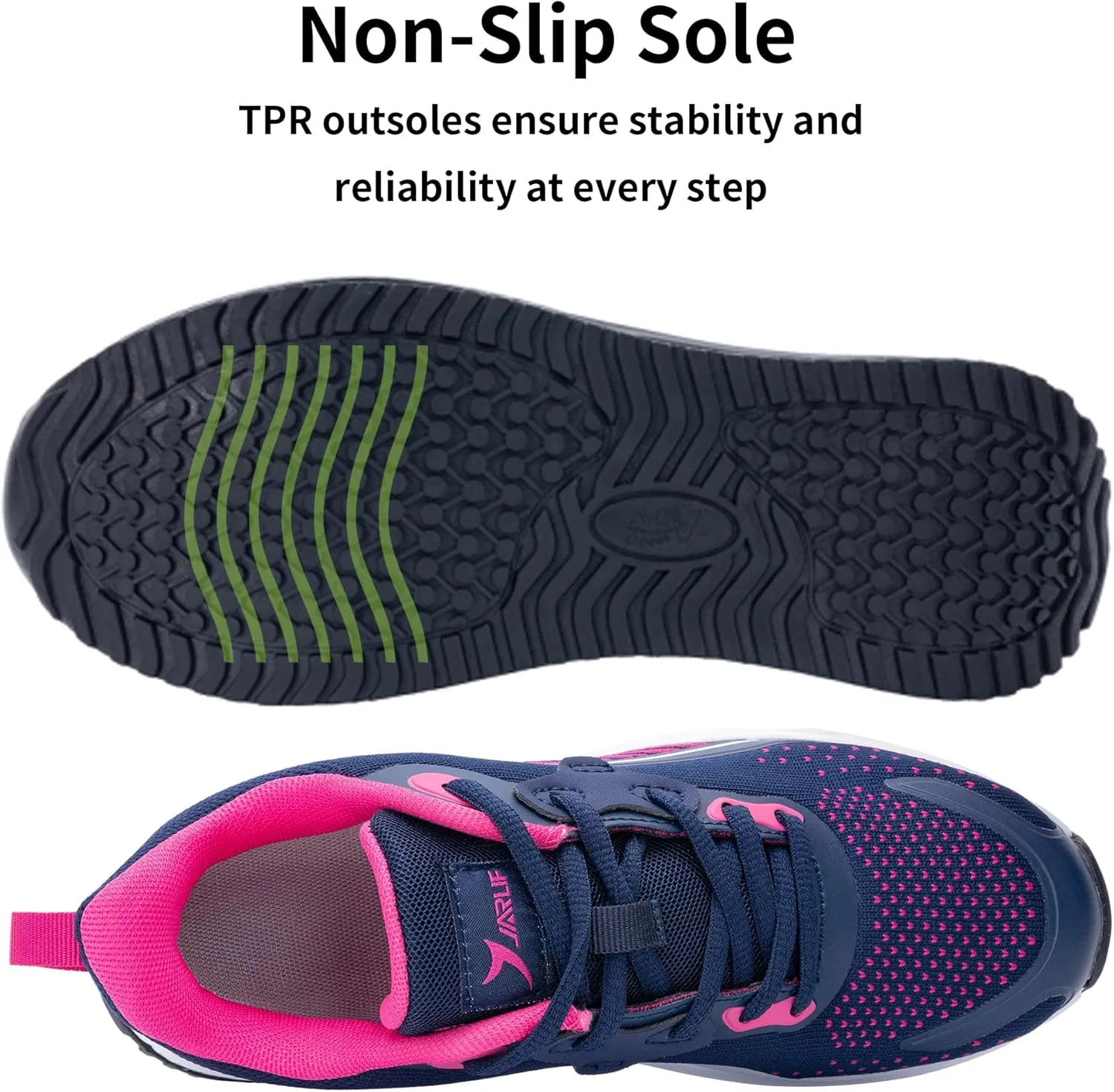 Womens Air Walking Shoes with Arch Support Tennis Orthotic Comfortable Sneakers for Plantar Fasciitis Pain Relief US 6-11