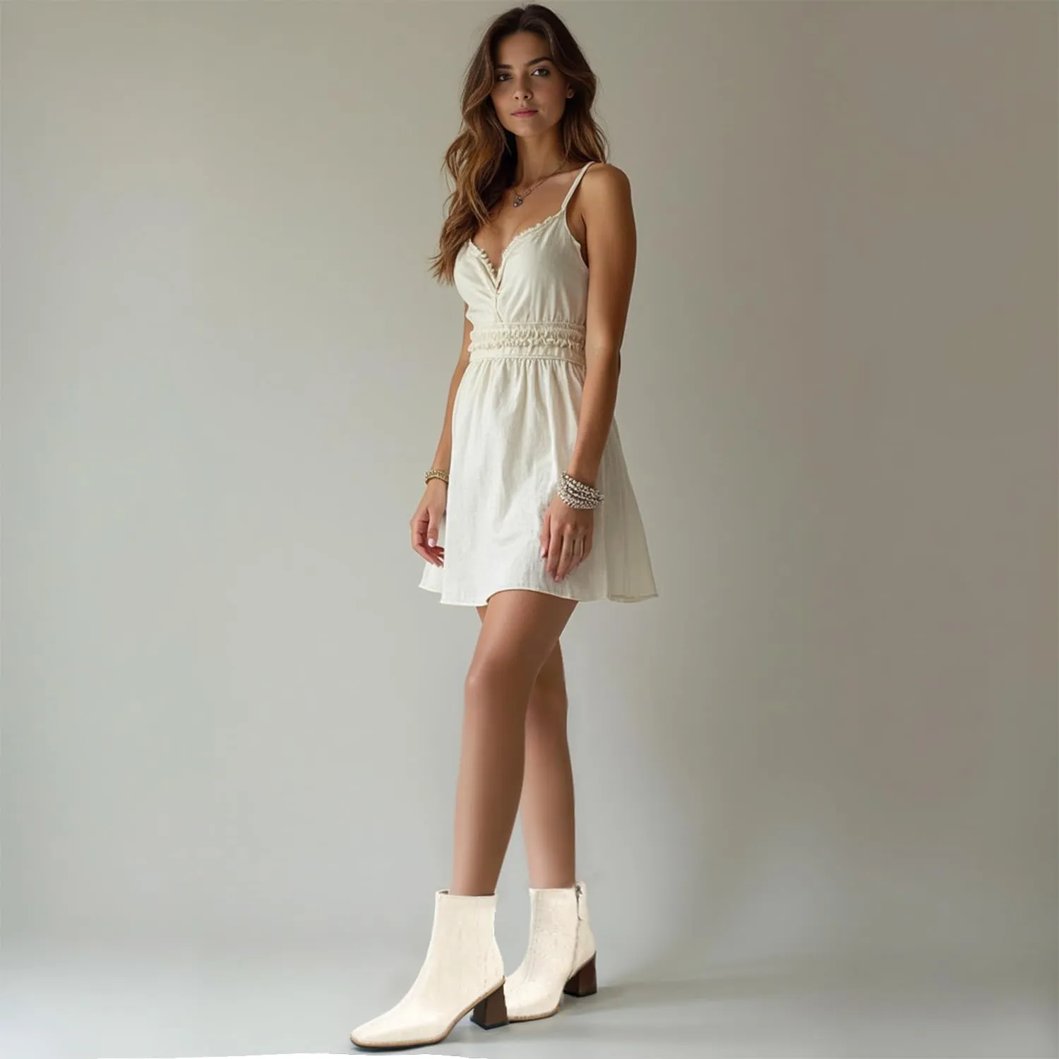 Womens Ankle Boots Zipper Chunky Mid Heel Boot Retro Square Pointed Toe Short Boots Heeled Shoes for Women Fall Winter