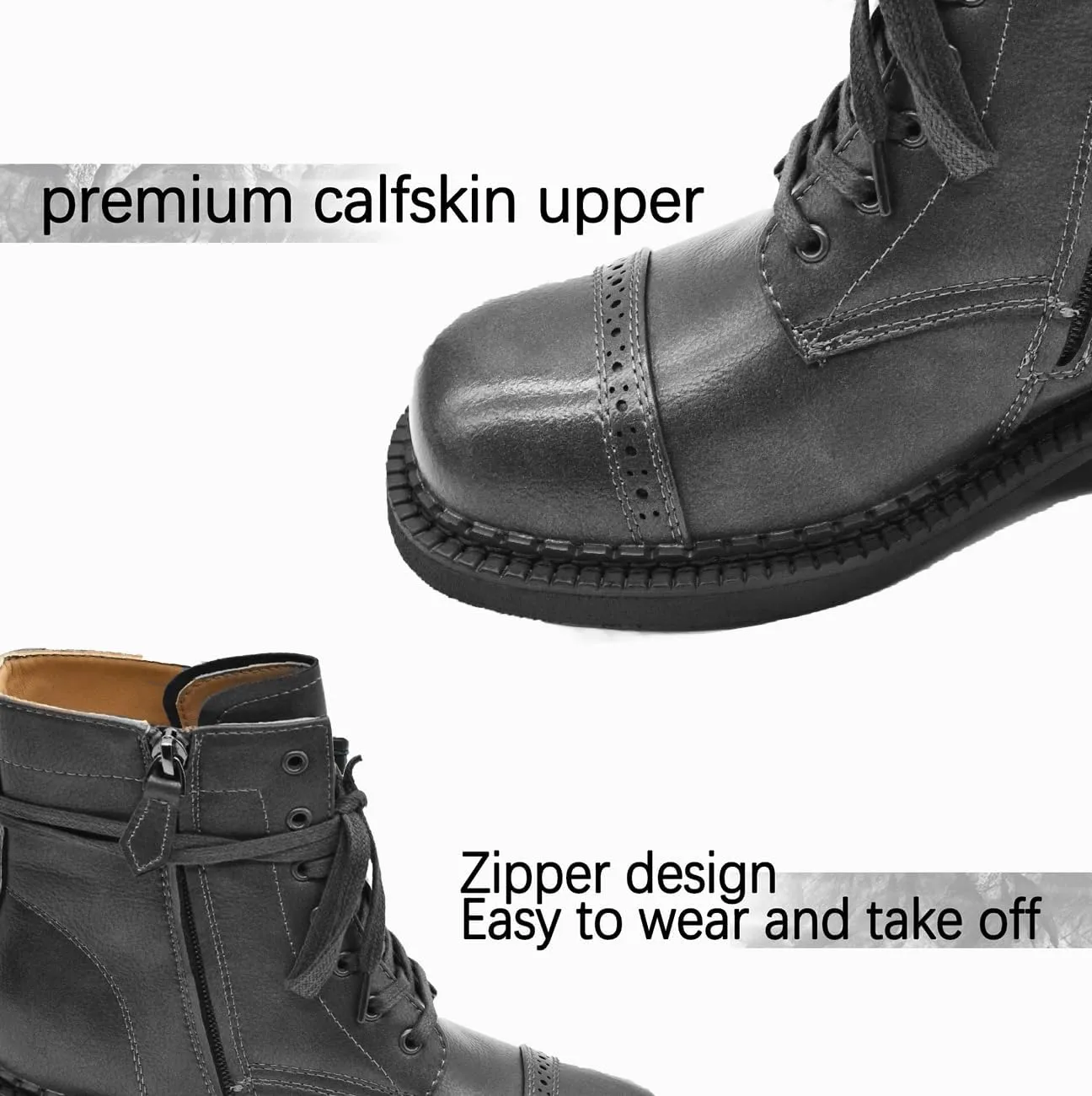 Women's Brogue Genuine Leather Oxford Boots Classic Handcrafted Fashion Ankle Booties