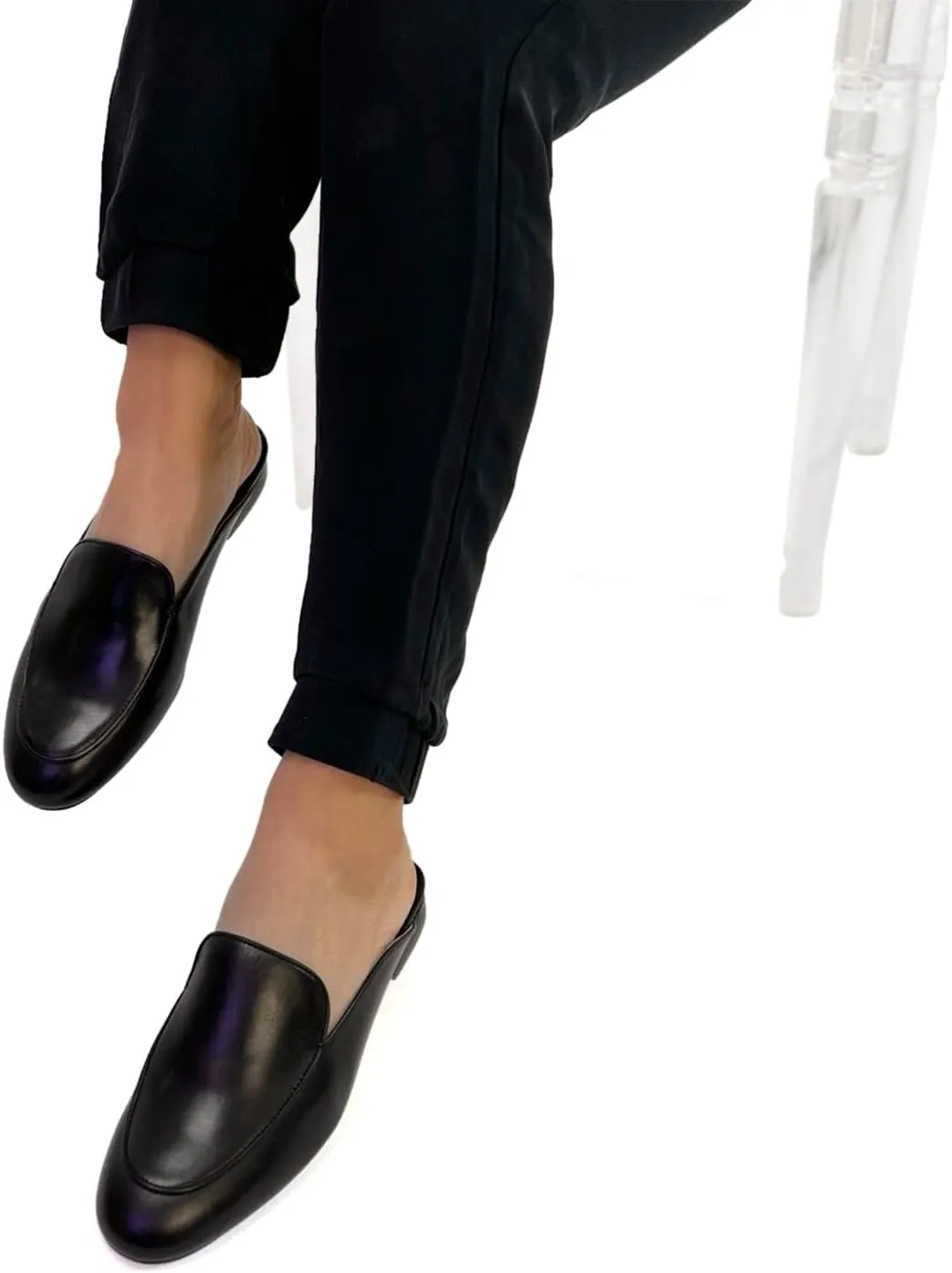 Women's Business Casual Chunky Loafers - Comfortable Platform Slip-Ons