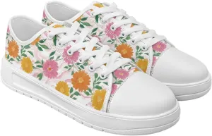 Womens Canvas Slip-On Shoes Lightweight Comfort Sneakers for Casual Wear Soft Cushioned Insole for Athletic Size 6-13.5 White Sole