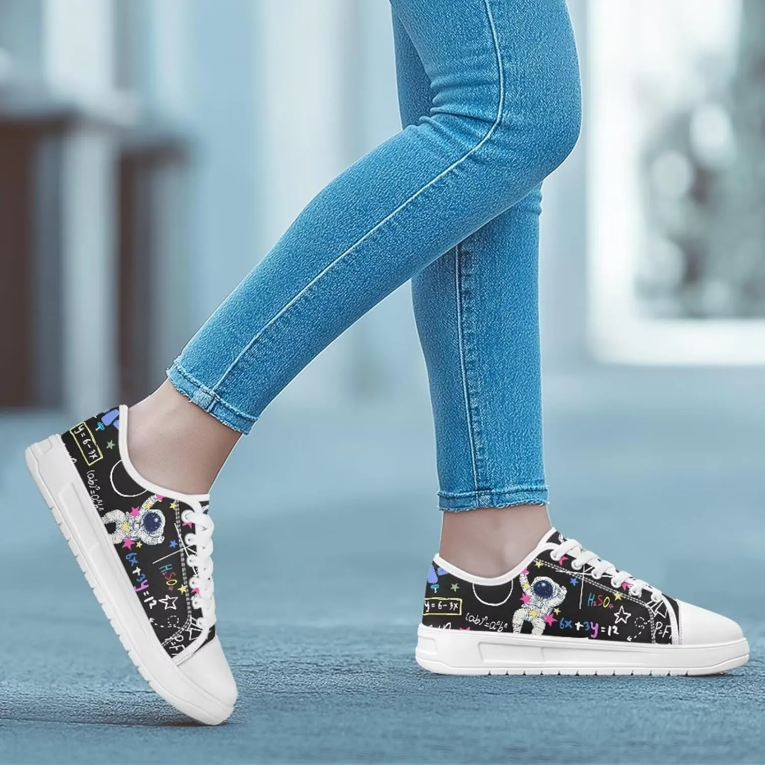 Womens Canvas Slip-On Shoes Lightweight Comfort Sneakers for Casual Wear Soft Cushioned Insole for Athletic Size 6-13.5 White Sole