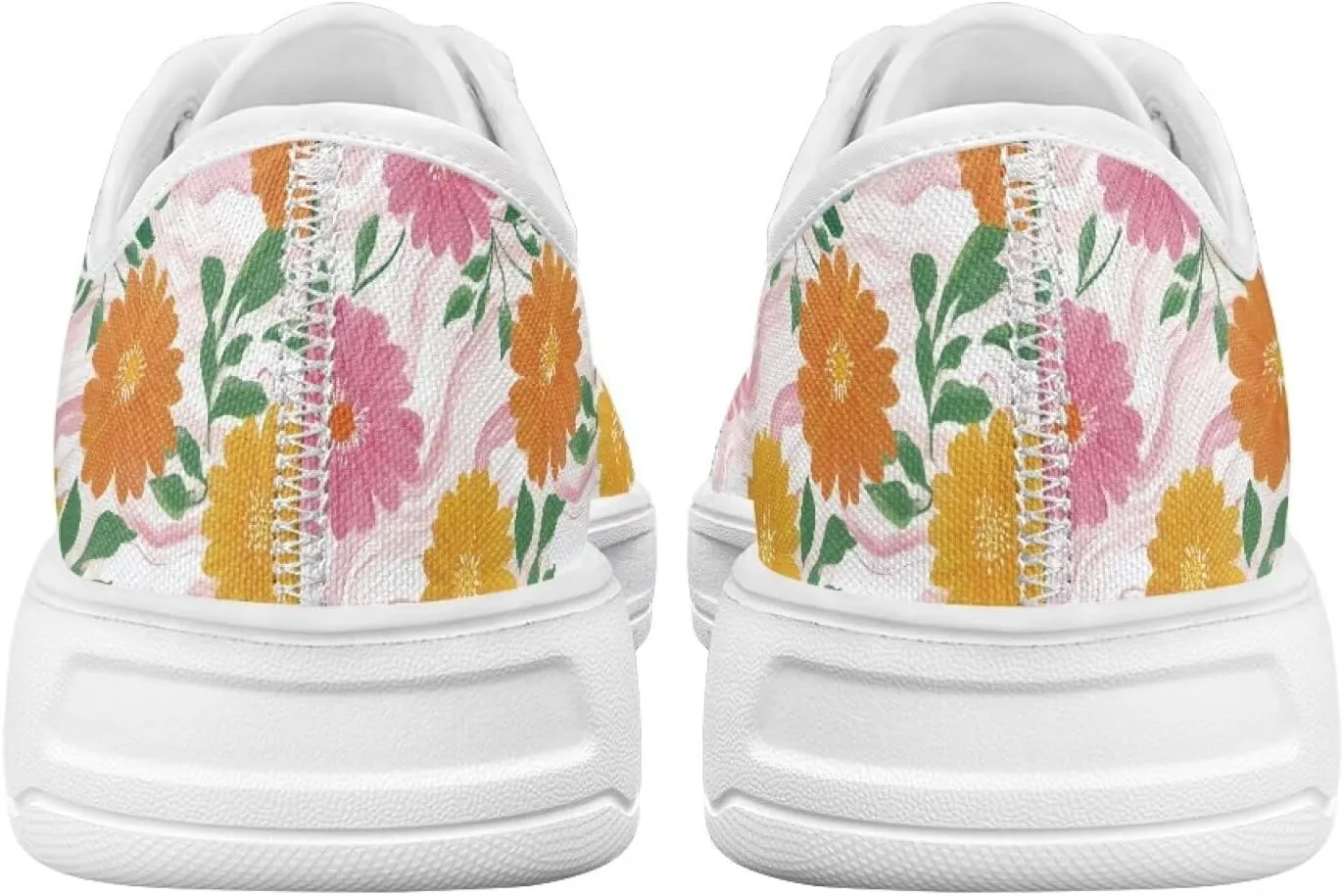 Womens Canvas Slip-On Shoes Lightweight Comfort Sneakers for Casual Wear Soft Cushioned Insole for Athletic Size 6-13.5 White Sole