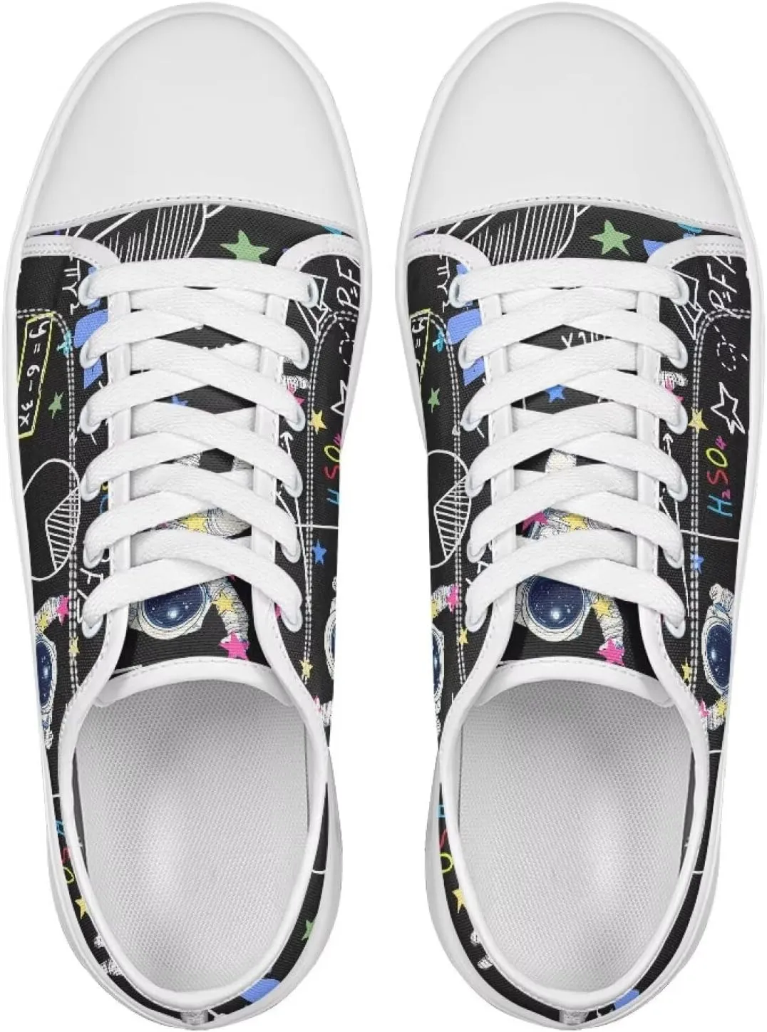 Womens Canvas Slip-On Shoes Lightweight Comfort Sneakers for Casual Wear Soft Cushioned Insole for Athletic Size 6-13.5 White Sole