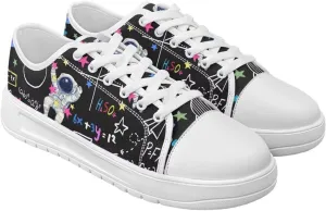 Womens Canvas Slip-On Shoes Lightweight Comfort Sneakers for Casual Wear Soft Cushioned Insole for Athletic Size 6-13.5 White Sole