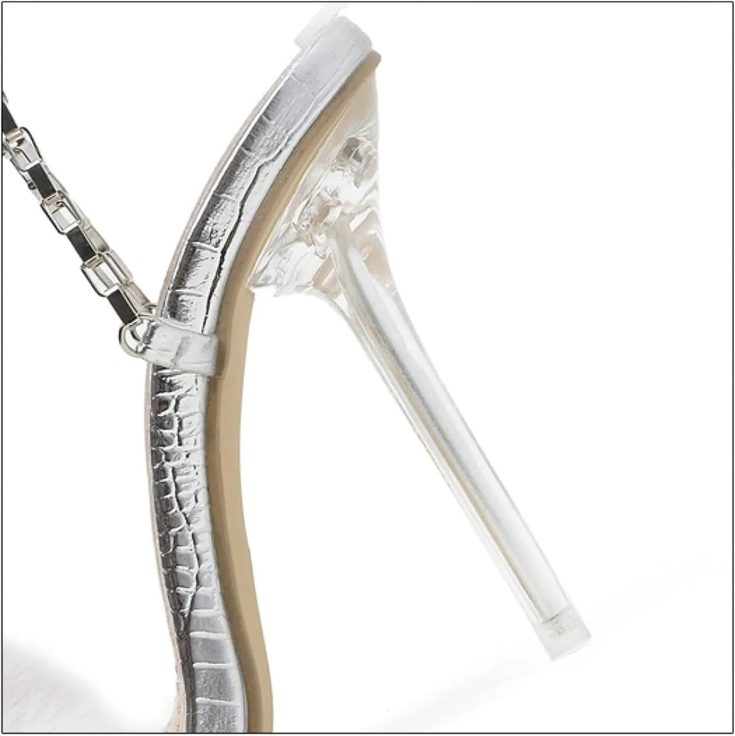 Women's Casual High Heels Sandals, Fashionable Feather Ankle Strap, Open Toe Dress, Sandals