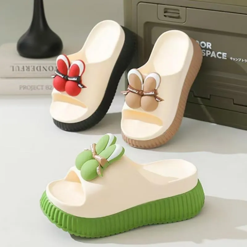 Women's Clogs High Heel Mules Summer Eva Shoes Beach Slippers Indoor Non-Slip Thick-Soled Slippers
