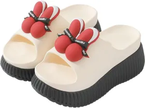 Women's Clogs High Heel Mules Summer Eva Shoes Beach Slippers Indoor Non-Slip Thick-Soled Slippers