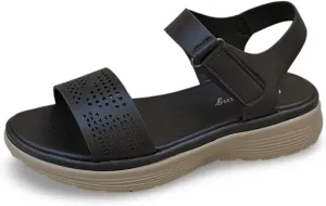 Women's Comfortable Walking Sandals Air Cushion Sport Slingback Elastic Band Platform Shoes Women Toe Ring Sandals