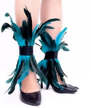Women's Feathers Fashion Ankle Decorative Punk Halloween Gothic Carnival Stage Walk Photograph Accessories 2