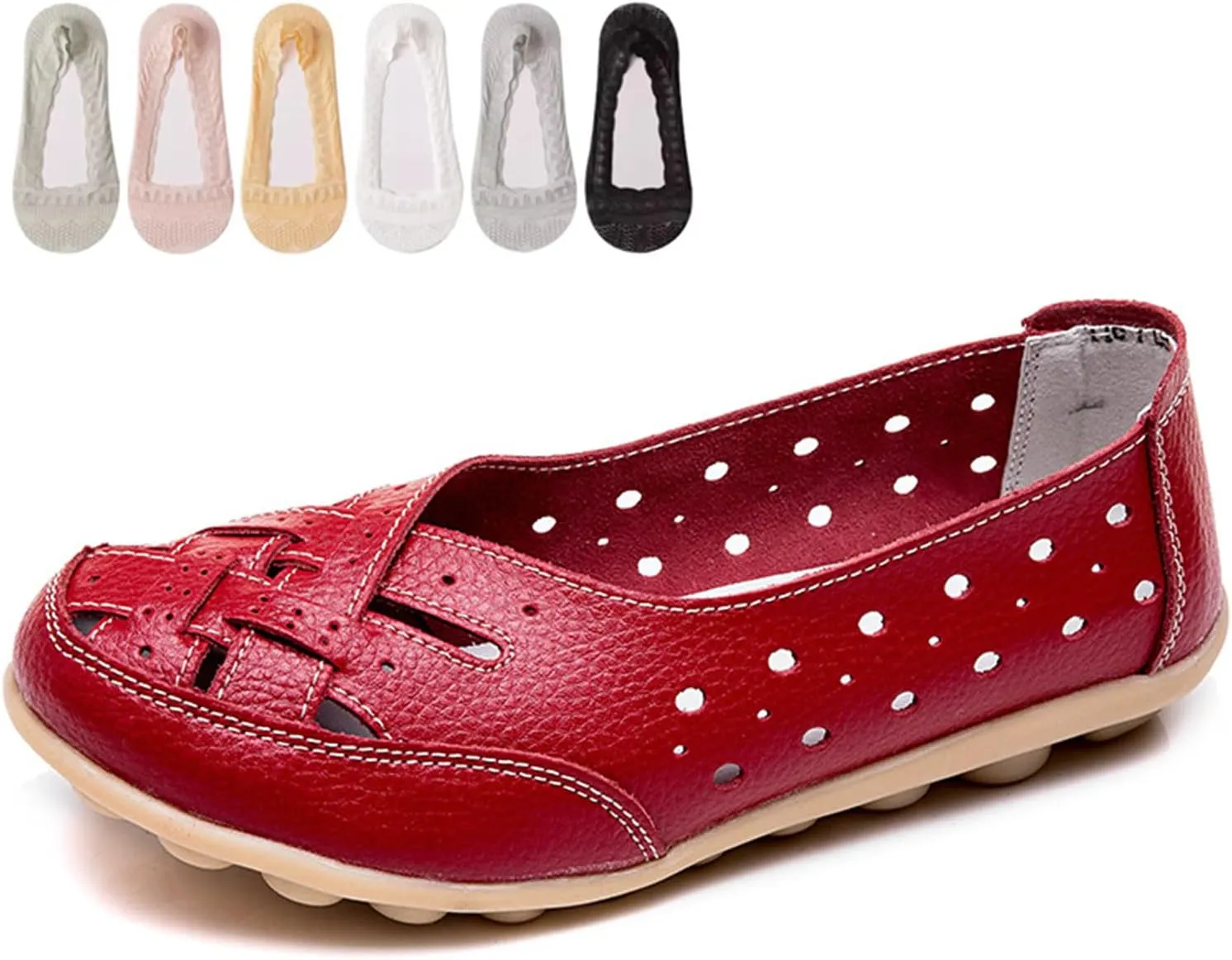 Womens Jaliane Orthopaedic Loafers in Breathable Leather,Casual Slip on Dress Shoes Comfortable Leather Driving Shoes Outdoor Walking Flats Shoes