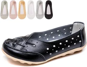 Womens Jaliane Orthopaedic Loafers in Breathable Leather,Casual Slip on Dress Shoes Comfortable Leather Driving Shoes Outdoor Walking Flats Shoes