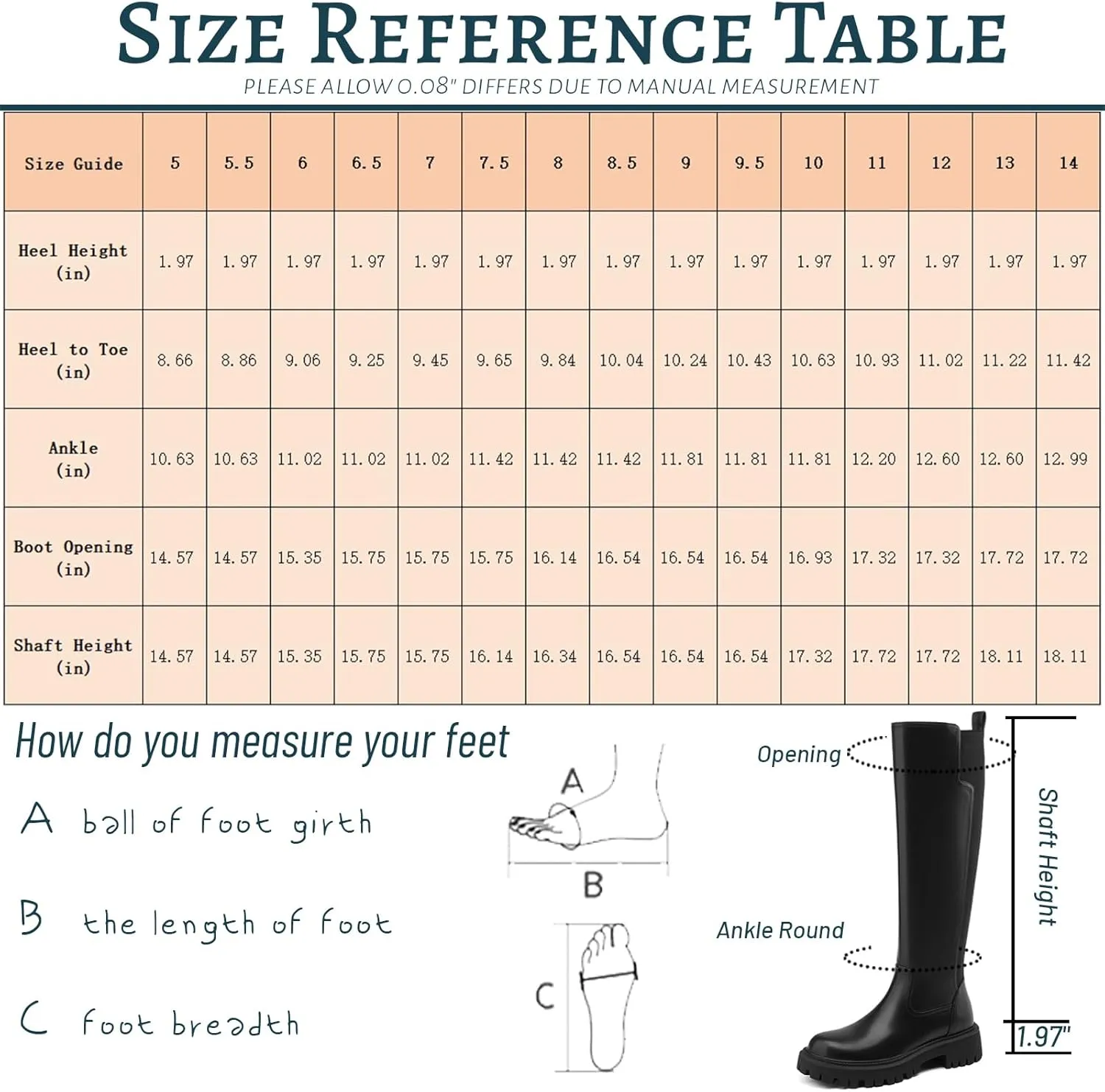 Women's Knee High Boots Fashion Platform Lug Sole Tall Riding Boots Comfortable Stretch Calf Dress Long Boots