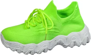 Women's Mesh Lace Lightweight Low-Cut Sneakers, Casual Tennis Shoes, Non Slip, Fashionable Comfortable and