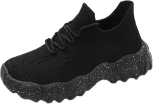Women's Mesh Lace Lightweight Low-Cut Sneakers, Casual Tennis Shoes, Non-Slip, Fashionable Knitted Socks Shoes are Comfortable and Breathable