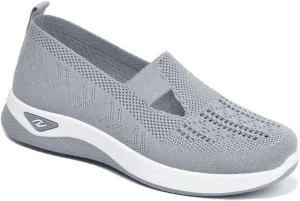 Women's Orthopedic Athletic Walking Shoes Slip On Casual Moderatearch Support Mesh-Comfortable Workout Sneakers