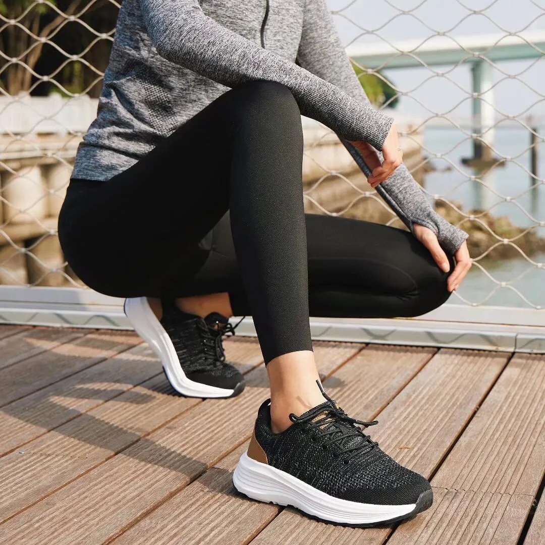 Women's Orthopedic Fashion Sneakers for Plantar Fasciitis: Flat Feet Supportive Cushioned Walking Shoes with Arch Support, Orthotic Soft Casual Sneakers for Ankle and Foot Pain Relief