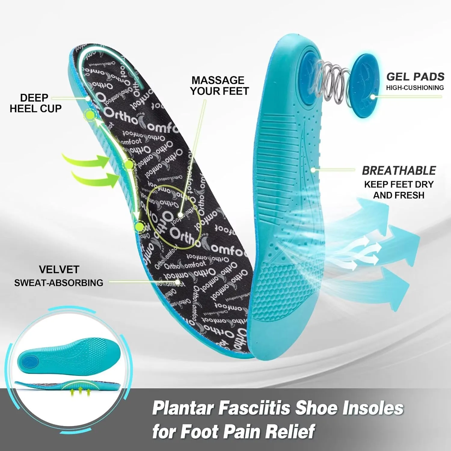 Women's Orthopedic Road Running Shoes: Comfortable Casual Arch Support Plantar Fasciitis Athletic Sneakers, High Arch Flat Feet Tennis Sports Work Walking Shoes for Foot and Heel Pain Relief