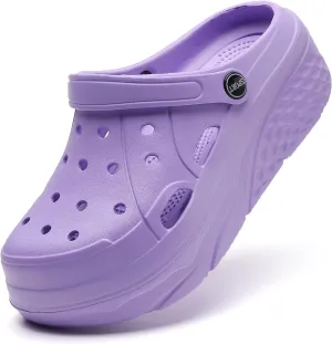 Women’s Platform Clogs Female Garden Clogs Shoes 2.36 Inches Hight Heels Mules Shoes Indoor Outdoor Casual Slippers