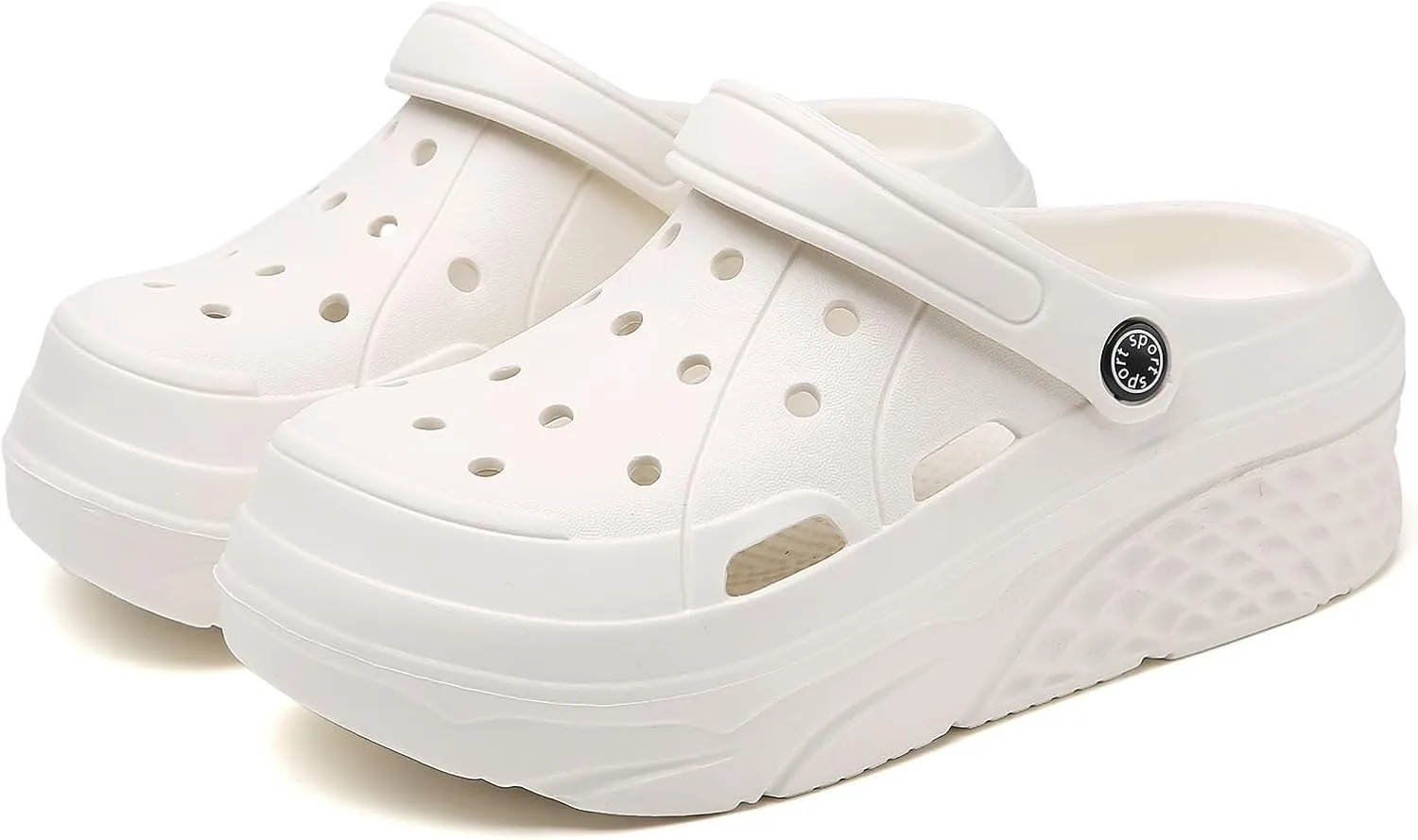 Women’s Platform Clogs Female Garden Clogs Shoes 2.36 Inches Hight Heels Mules Shoes Indoor Outdoor Casual Slippers