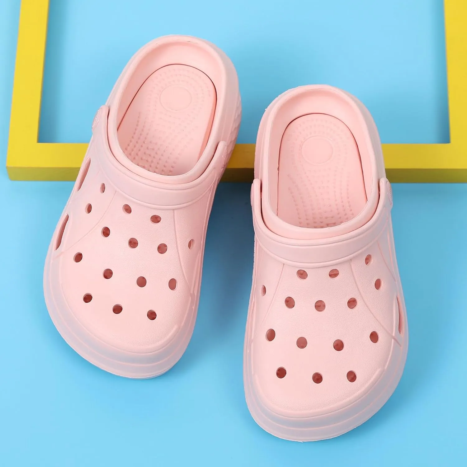 Women’s Platform Clogs Female Garden Clogs Shoes 2.36 Inches Hight Heels Mules Shoes Indoor Outdoor Casual Slippers