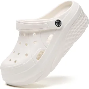 Women’s Platform Clogs Gardener Garden Shoes Hight Heels Mules Clog Slip on Wedge Sandals