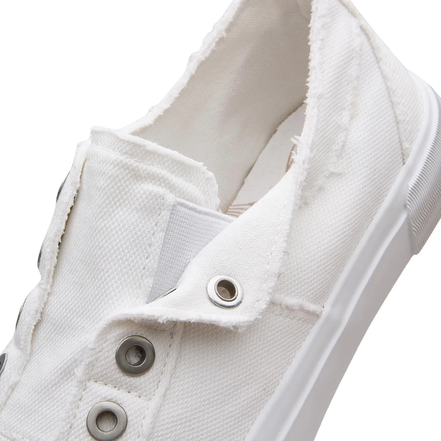 Women's Slip-On All Cotton Canvas Shoes Lightweight Casual Fashion Sneakers