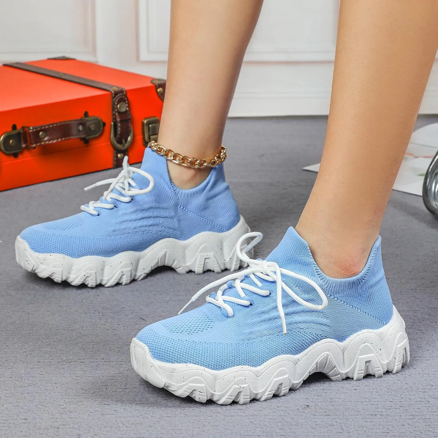Womens Tennis Shoes Summer Slip On Mesh Breathable Walking Sneakers Comfortable Arch Support Orthopedic Sneakers Non-Slip Nurse Babe Shoes Fashion Outdoor Running Trainer