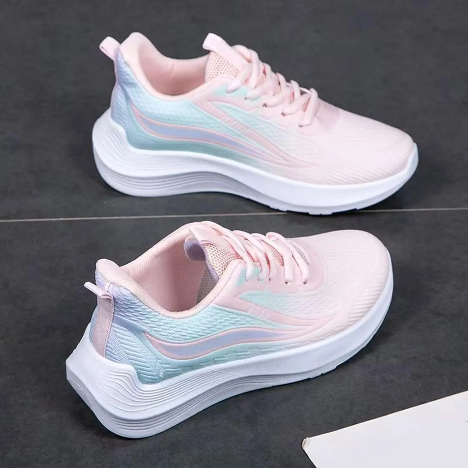 Women's Walking Shoes Comfortable Running Tennis Athletic Gym Workout Cross Training Sneakers Lace Up Low Top Sneaker