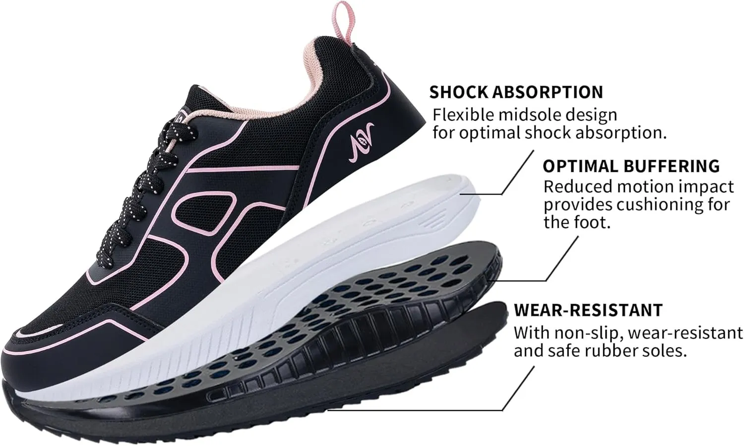 Women's Walking Shoes with Arch Support Orthotic Plantar Fasciitis Sneakers Tennis Running Shoes
