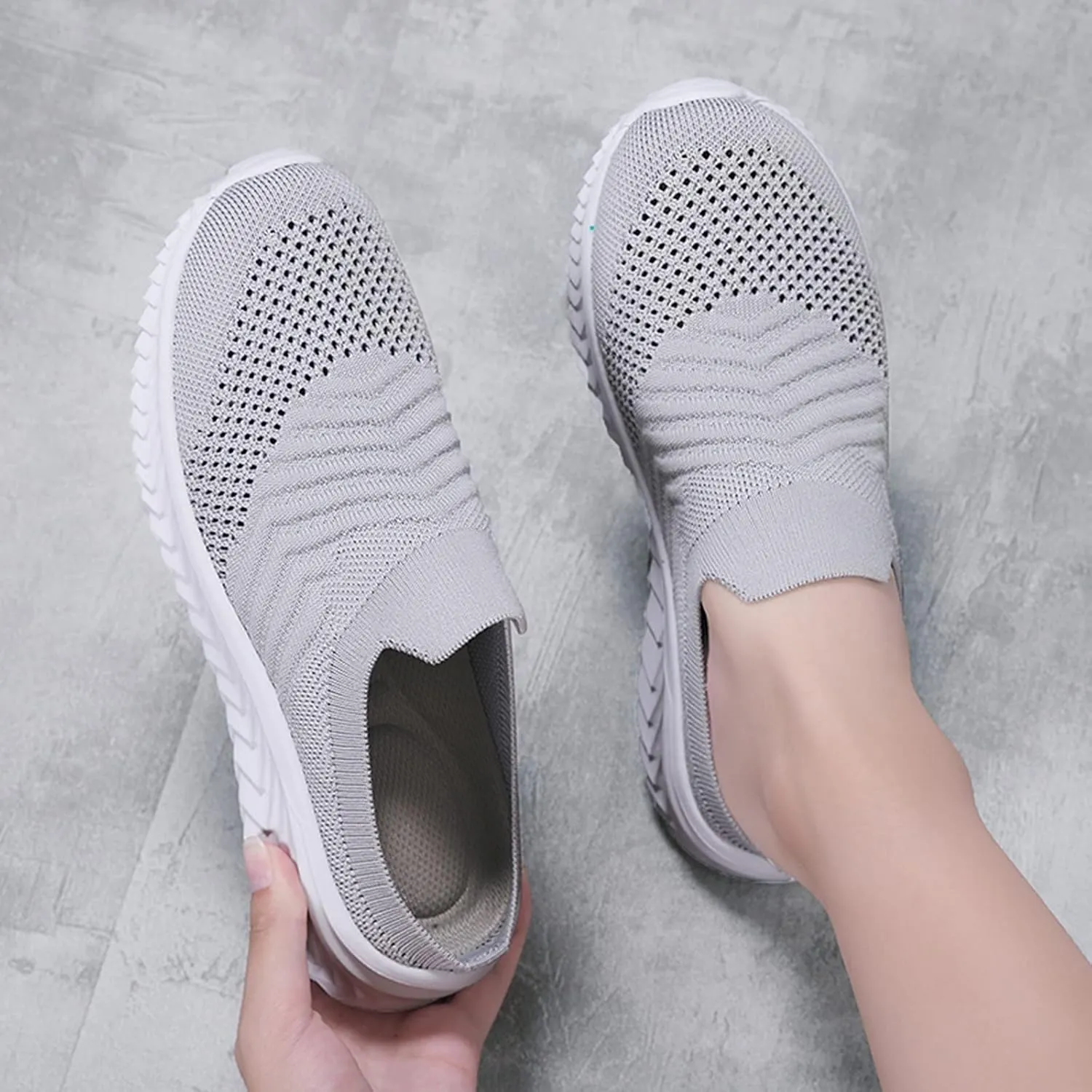 Womens Walking Tennis Shoes,Women's Air Cushion Slip-On Walking Sneakers Shoes-Orthopedic Diabetic Walking Shoes
