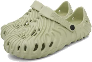 Women's Wavy pattern Gardener Clog Slip On Slides Shoes Beach Sandals Mules Clog Wedge Sandals Outdoor Beach Shoes