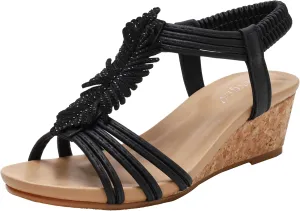 Women's Wedge Sandals Stylish Slope Heel Sandal for Everyday Comfort, Bohemian Wedge Roman Sandals