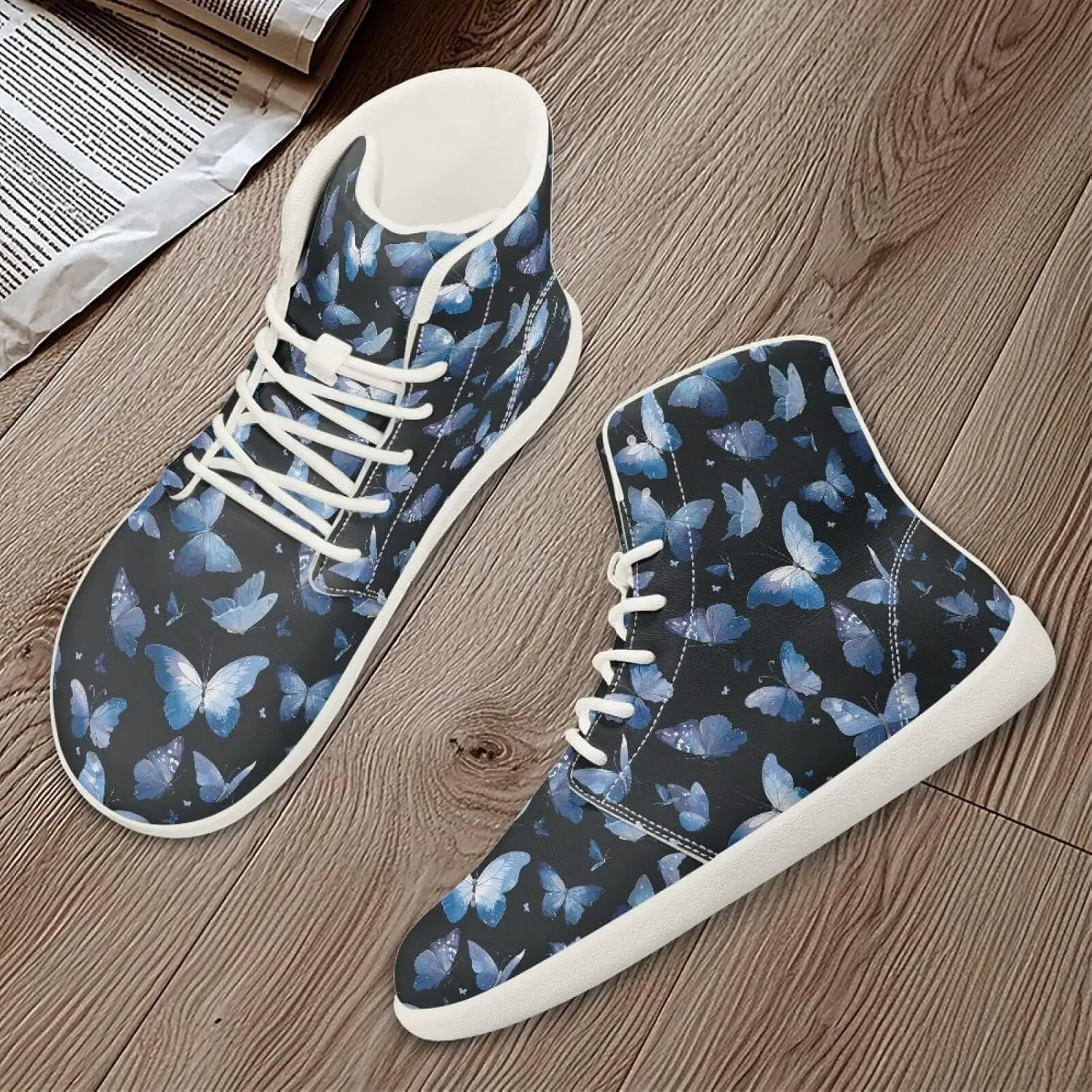 Women's Wide High-top Minimalist Barefoot Sneakers Zero Drop Sole Walking Shoes Outdoor Hiking Shoes Cushioned Ankle Support Size 6-12.5