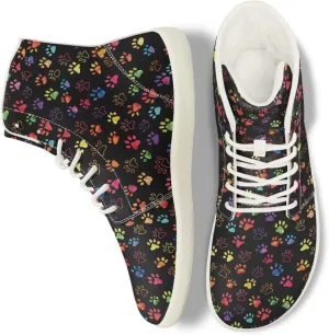 Women's Wide High-top Minimalist Barefoot Sneakers Zero Drop Sole Walking Shoes Outdoor Hiking Shoes Cushioned Ankle Support Size 6-12.5