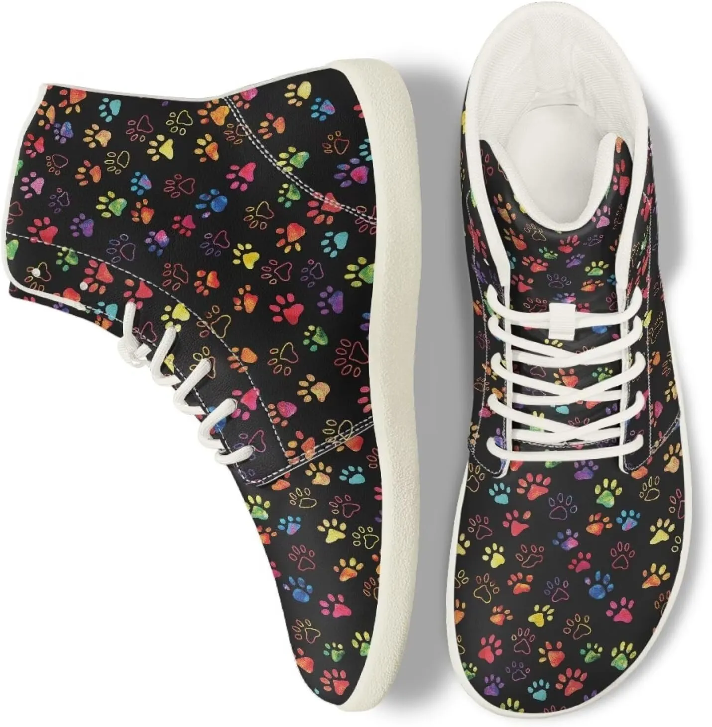 Women's Wide High-top Minimalist Barefoot Sneakers Zero Drop Sole Walking Shoes Outdoor Hiking Shoes Cushioned Ankle Support Size 6-12.5