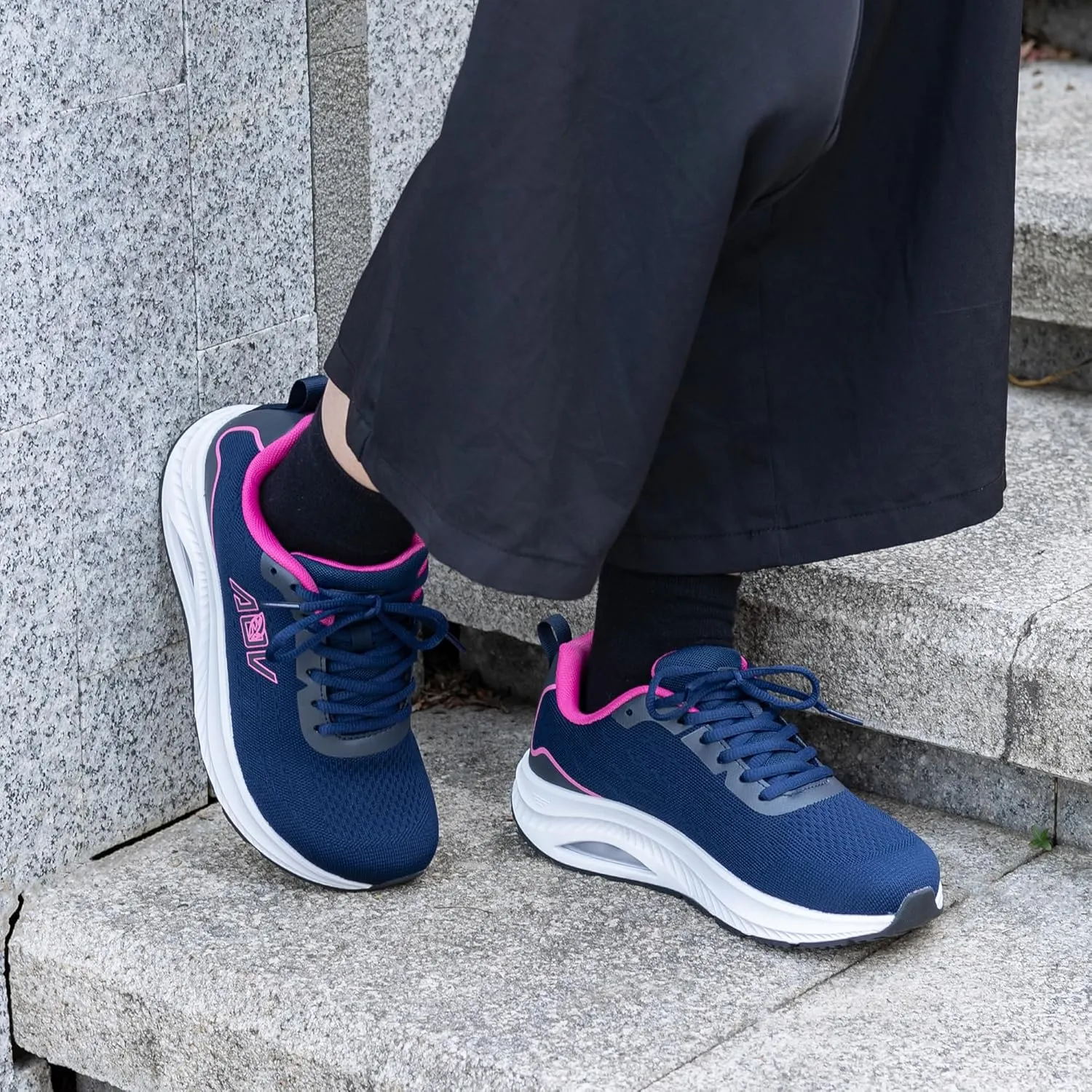 Women's Wide Toe Box Arch Support Walking Shoes Plantar Fasciitis Orthotic Air Tennis Sneakers
